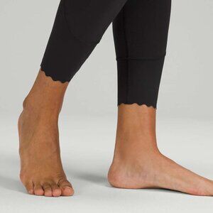 lululemon Align Scalloped Hem High Rise 25” Pant NWT Black Size 4